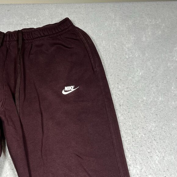 Nike Sportswear Club Fleece Joggers Sweatpants Mens Size 2XL Maroon Pockets - Picture 3 of 10